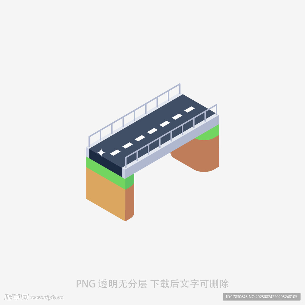 等距视角桥梁结构模型