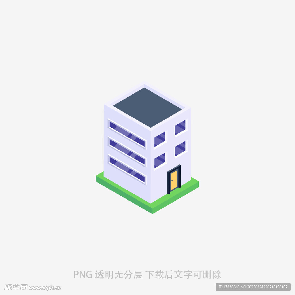 简约立体多层建筑模型
