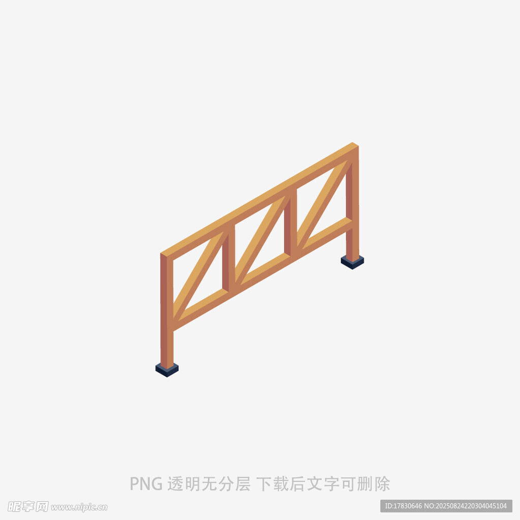 木质护栏模型