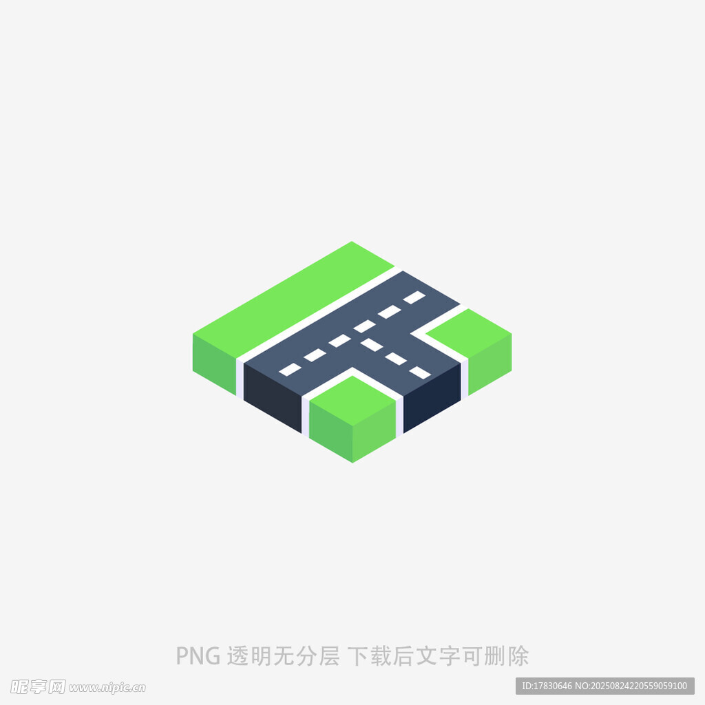 立体道路建筑图标设计