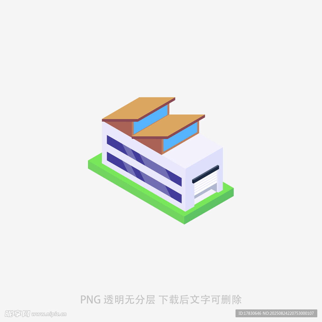 立体风格建筑图标