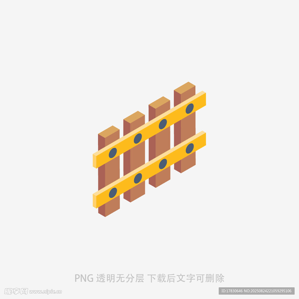 等距风格木质栅栏图案