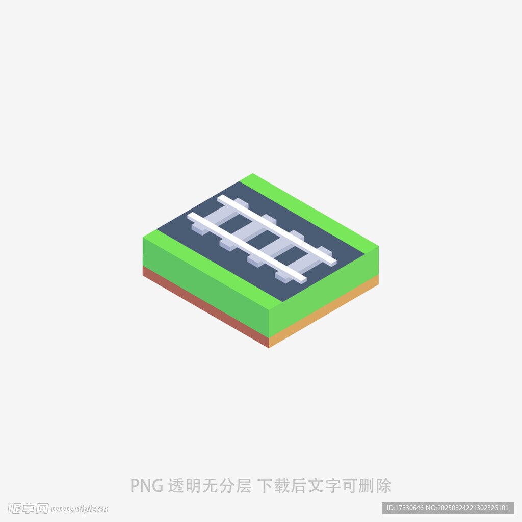 等距风格铁路轨道模型