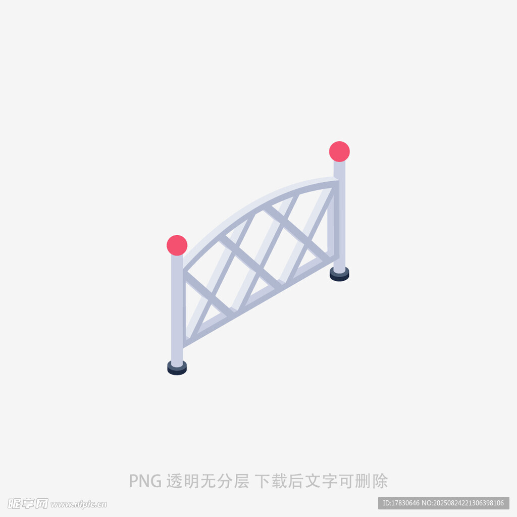 简约金属护栏模型