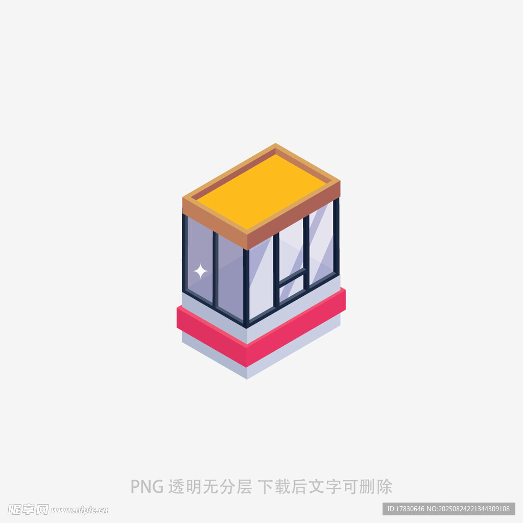 简约立体售货亭设计图