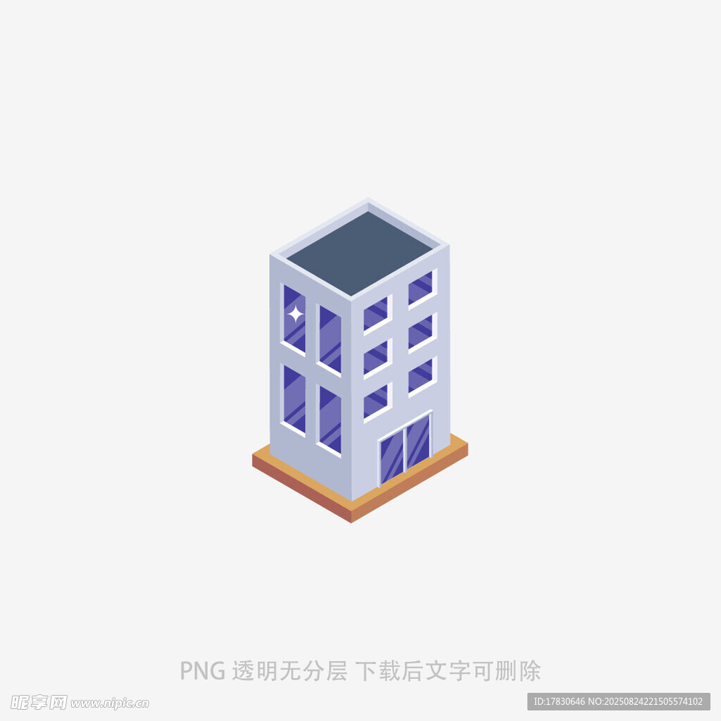 简约立体多层建筑模型