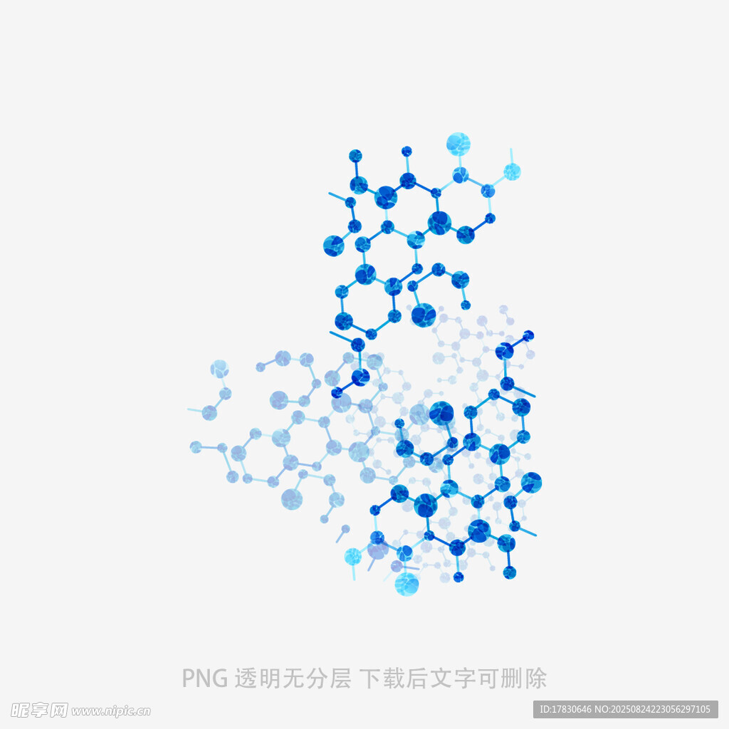 蓝色六边形抽象图案