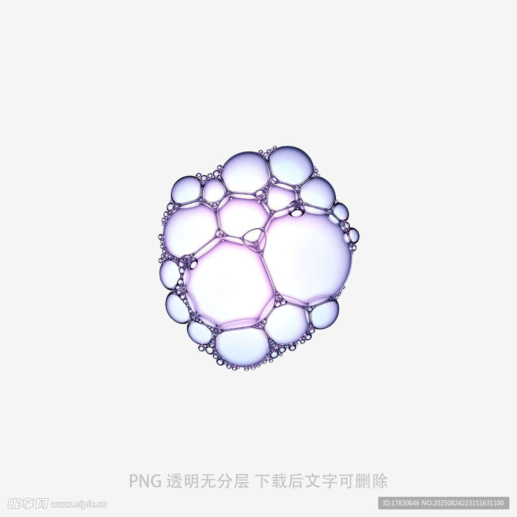 梦幻紫色气泡图案设计