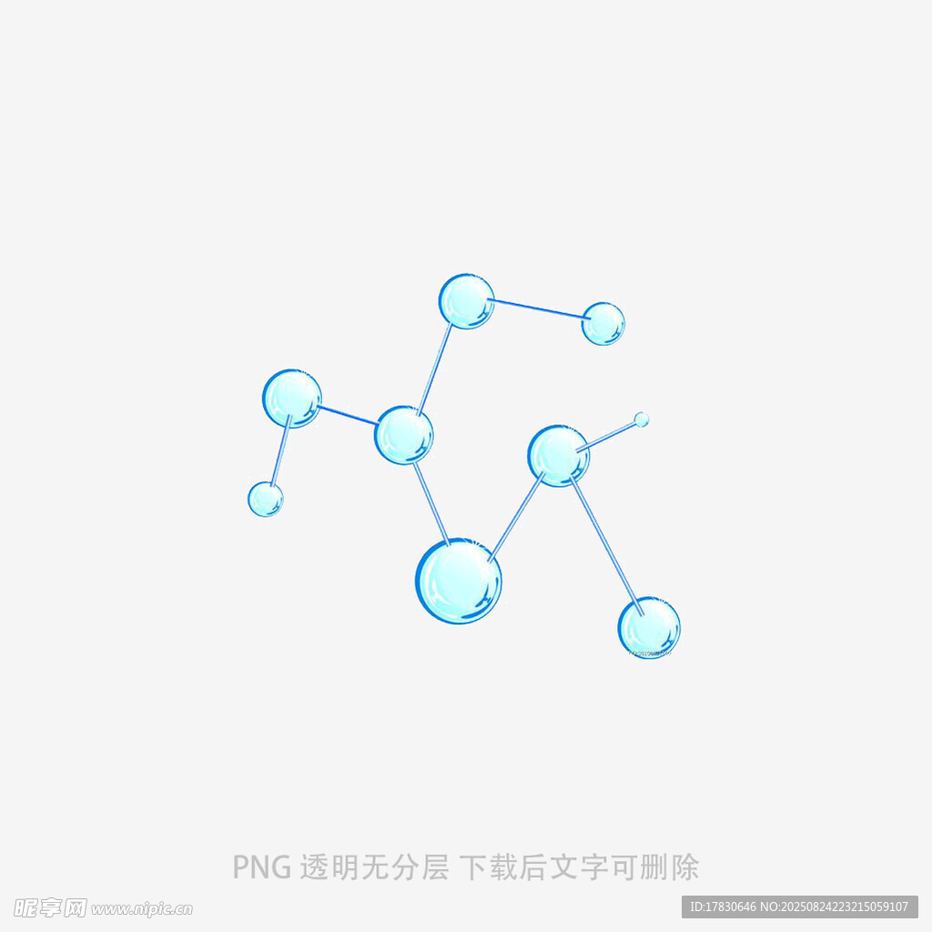 简约分子结构图形设计