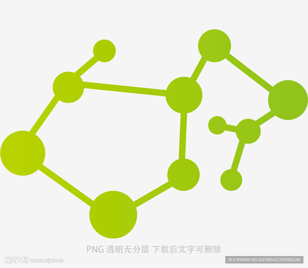 绿色分子结构图形展示