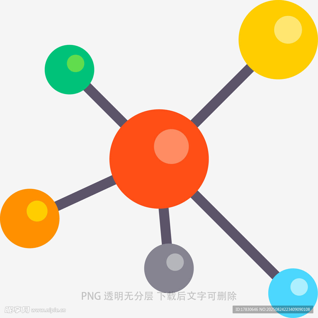 多彩分子结构示意图