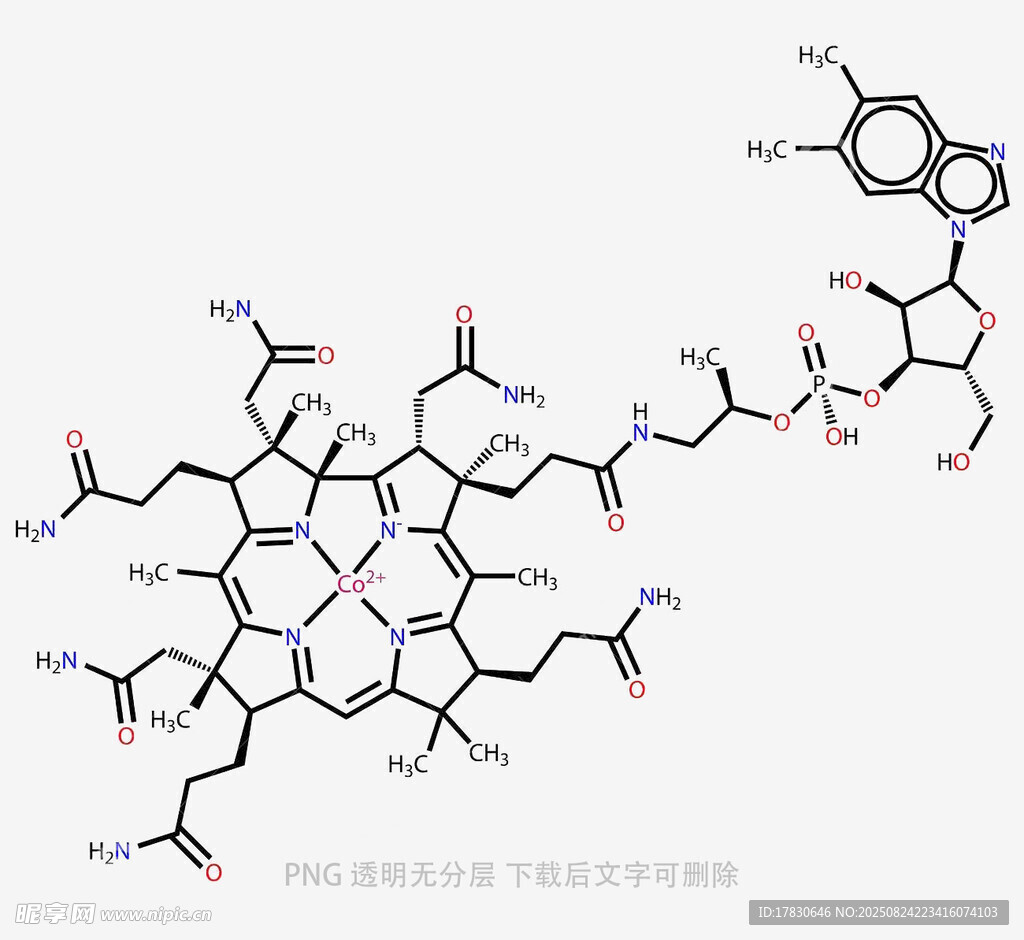 复杂有机化学分子结构展示