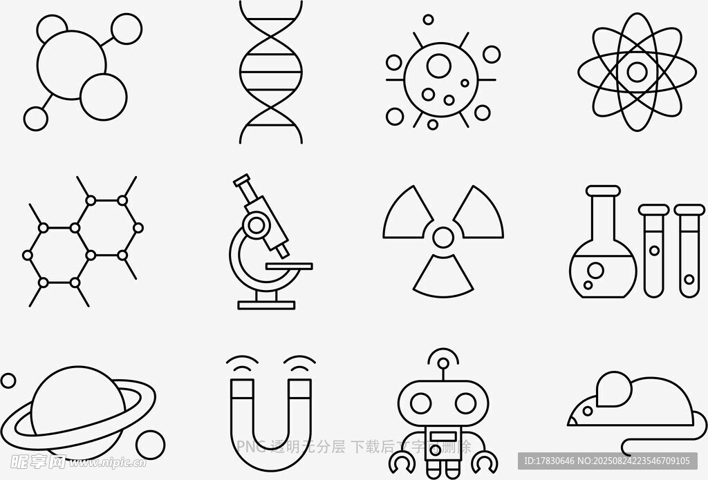 科学元素图标集
