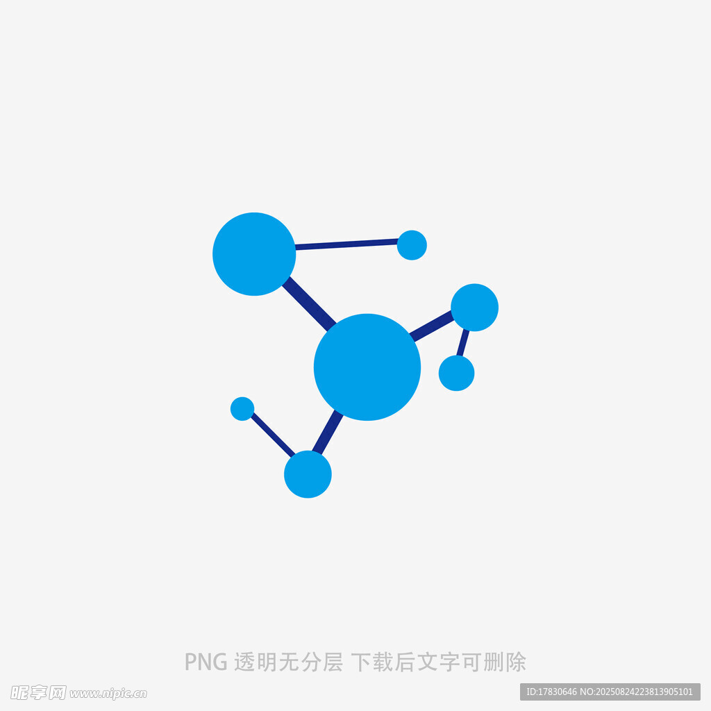 蓝色分子结构图形