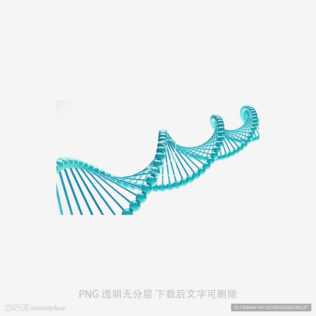 蓝色螺旋DNA结构图案