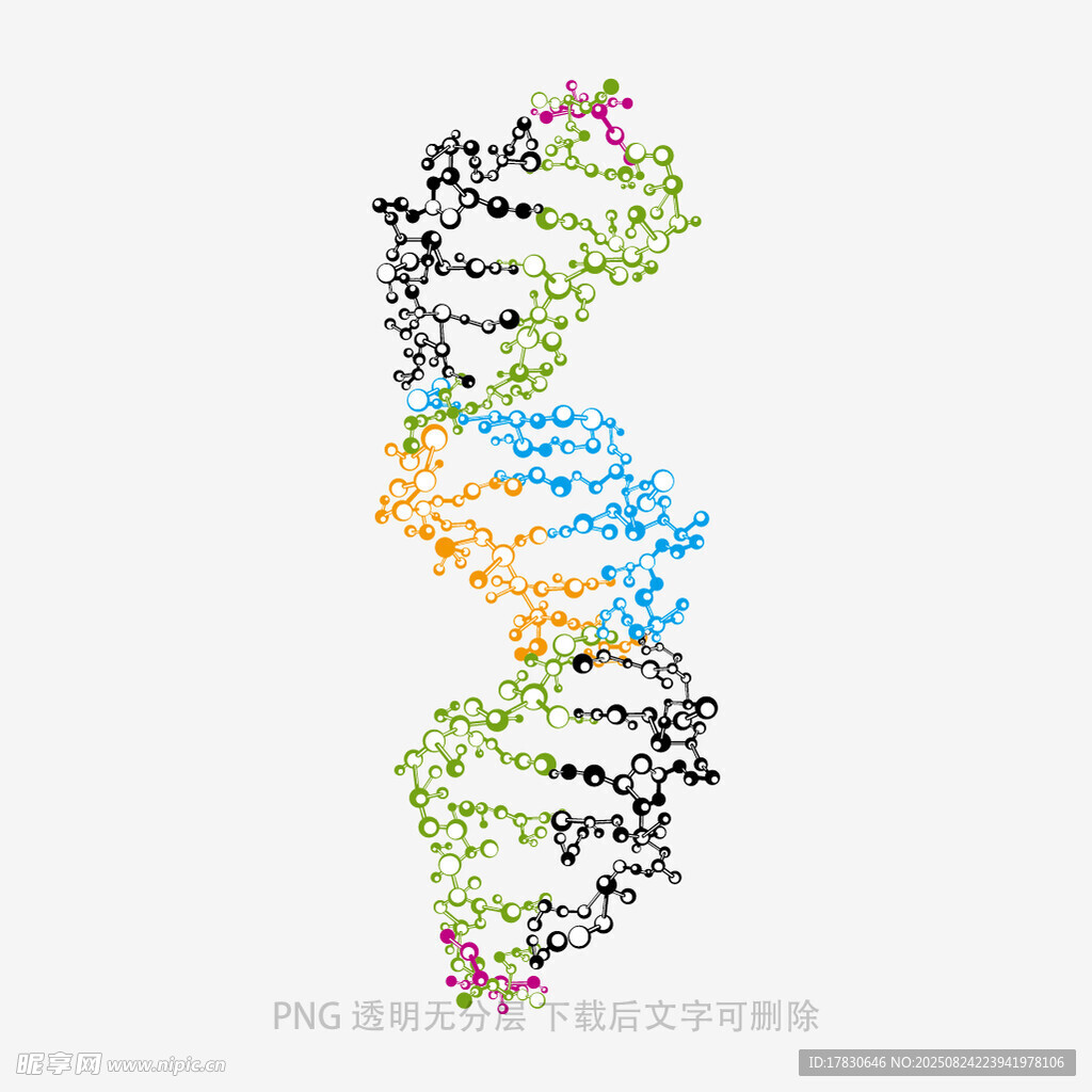 多彩DNA双螺旋结构