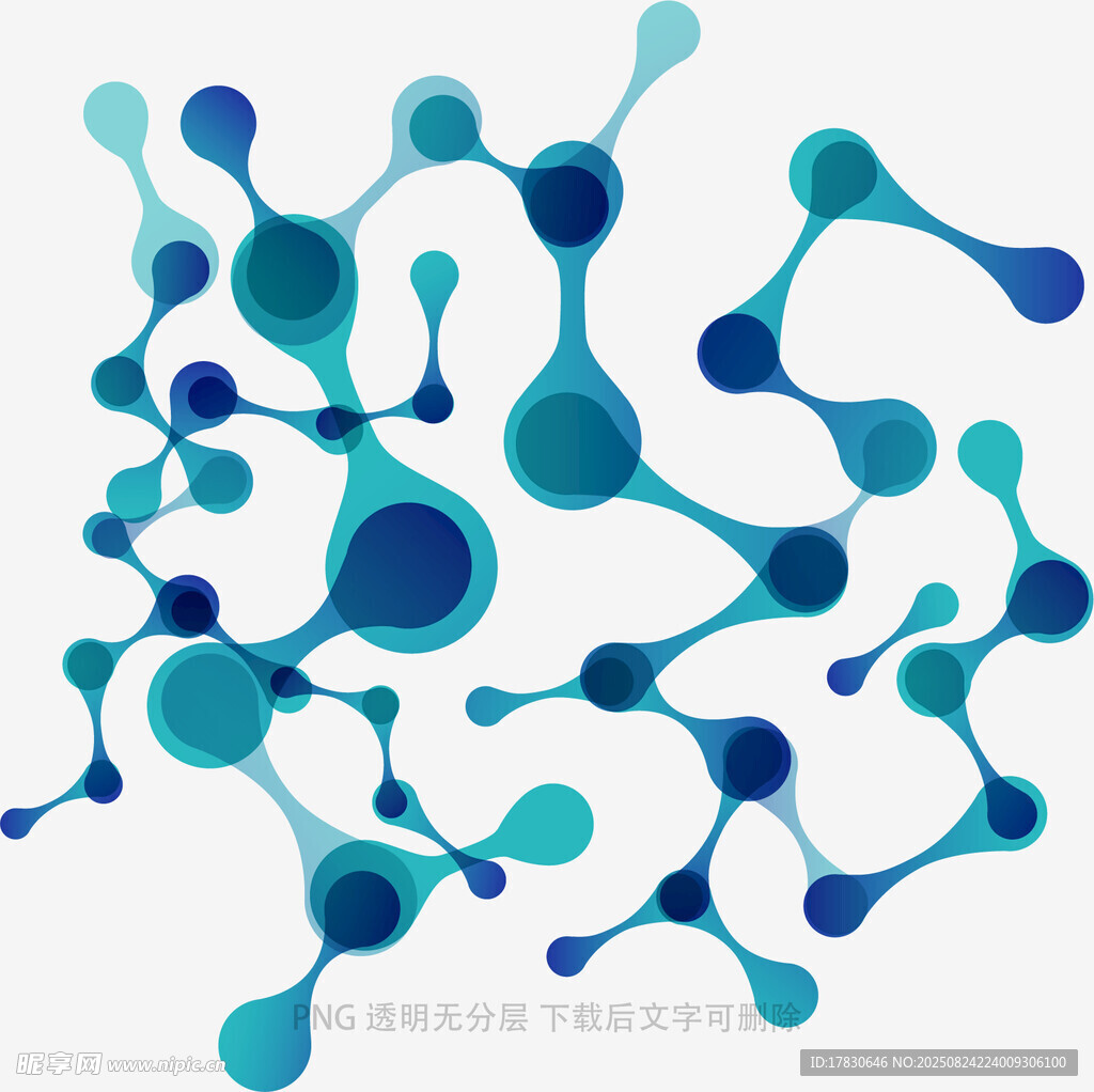 分子结构抽象图案