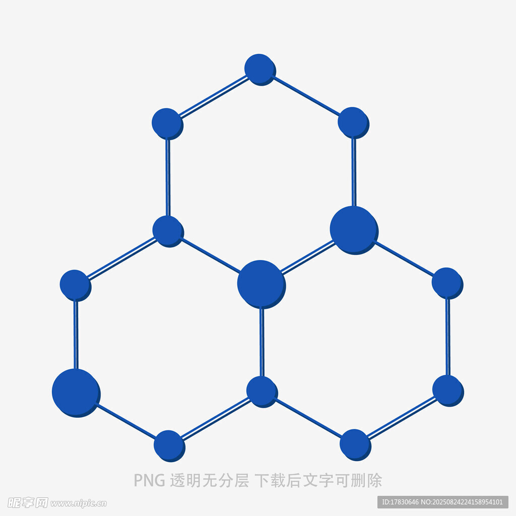 六边形分子结构模型图