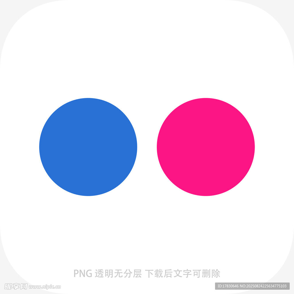 双色圆形图标设计元素