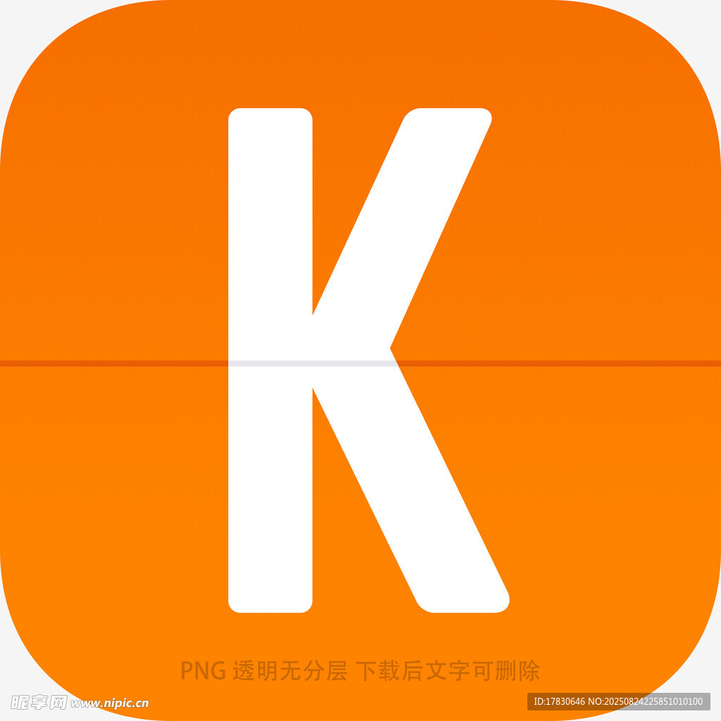 橙色K字图标
