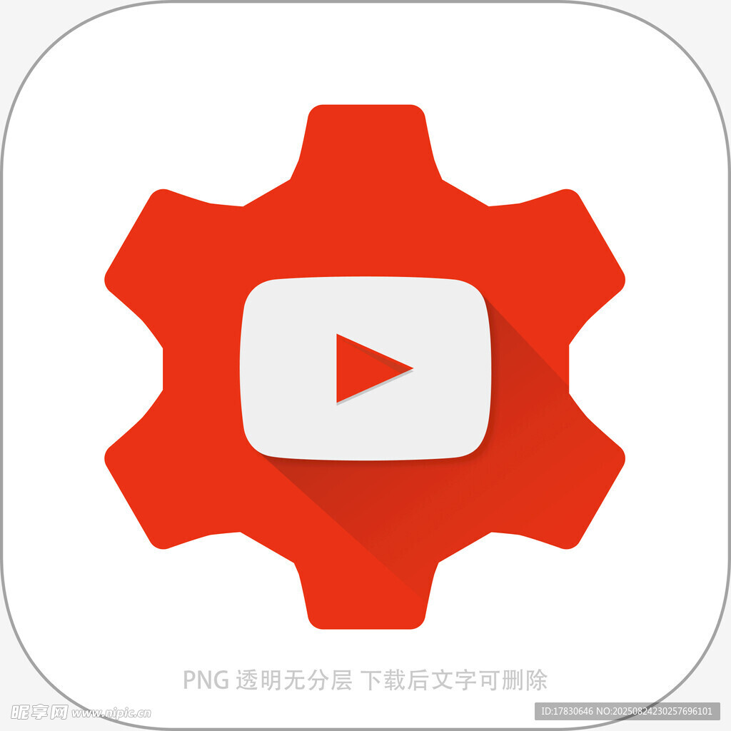 齿轮播放图标设计素材