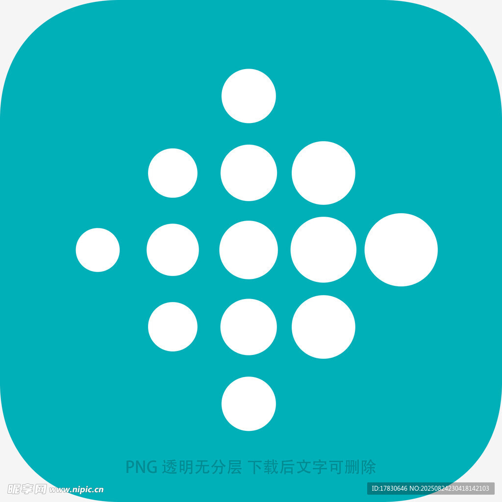蓝底白点几何图案图标