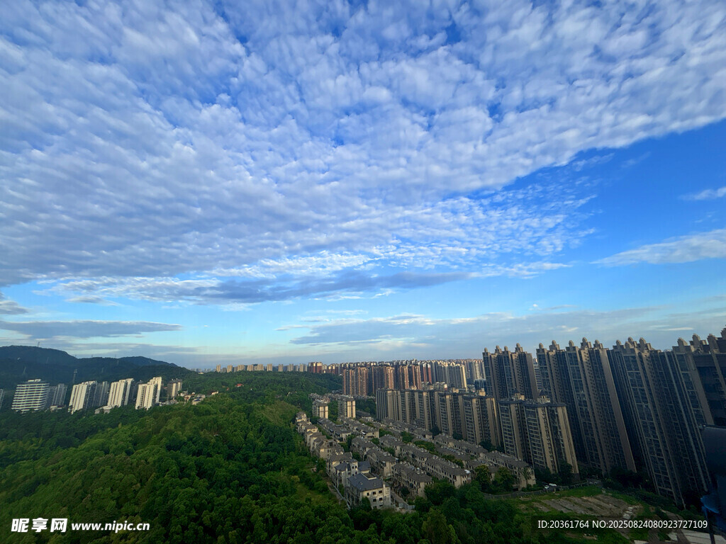 城市与绿地间的壮丽天际线