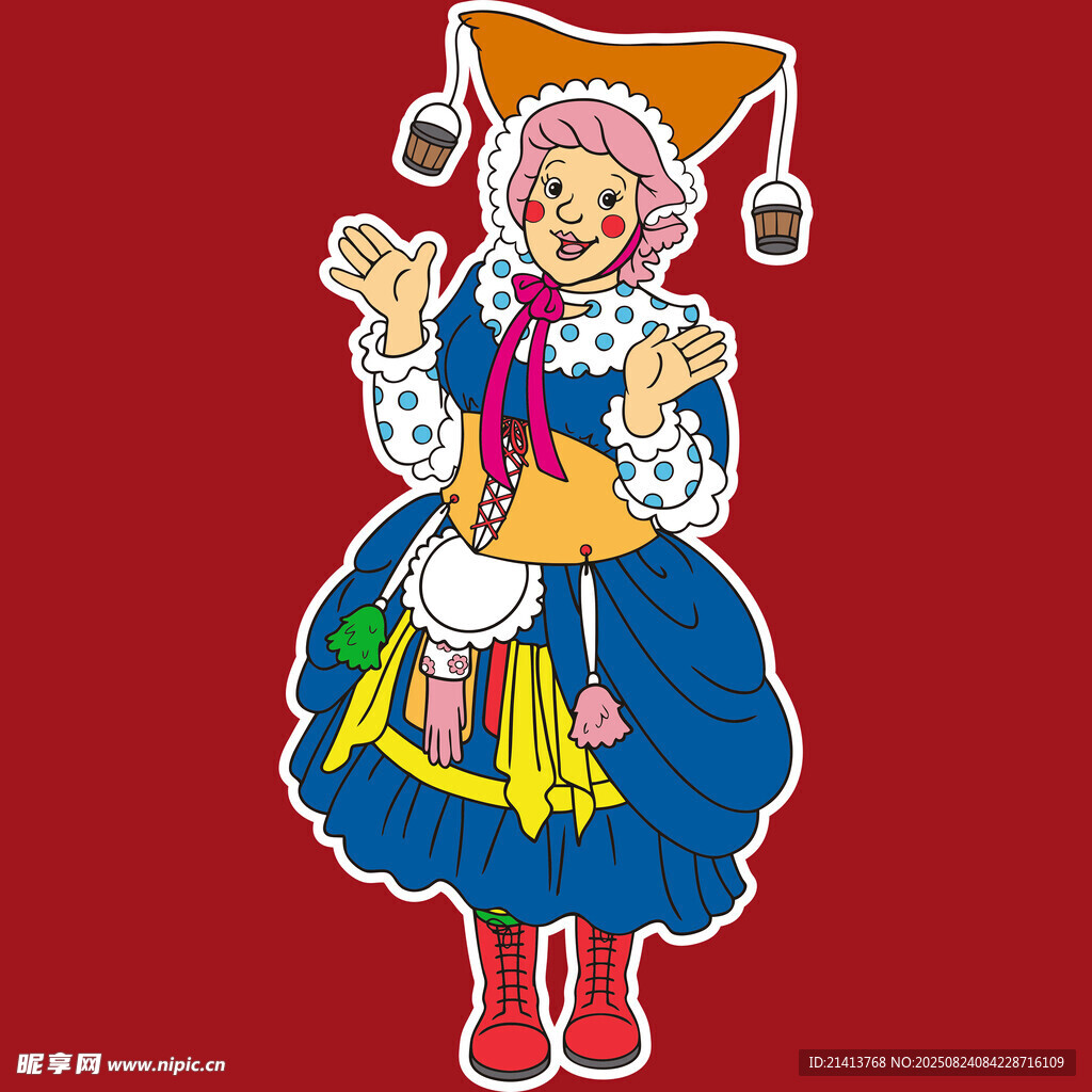俄罗斯传统服饰女孩形象