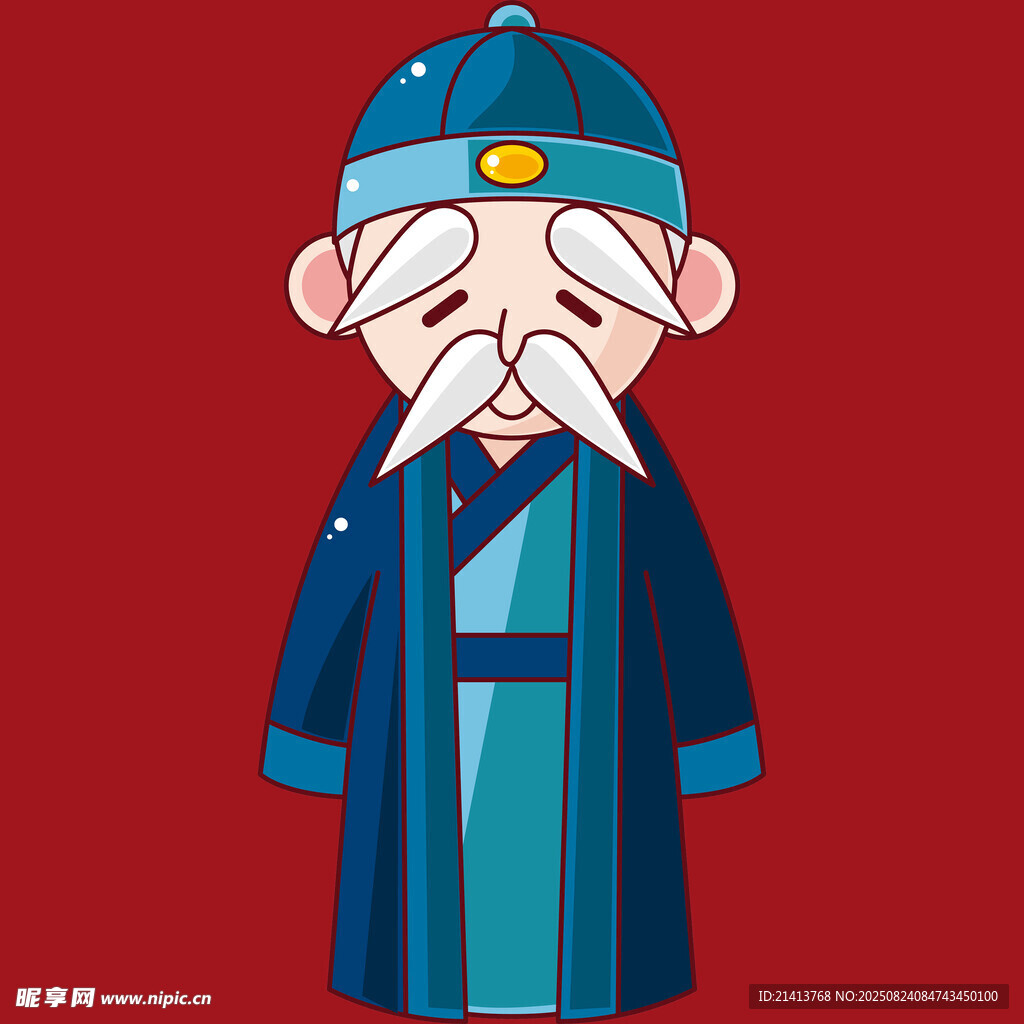 古代老者卡通形象