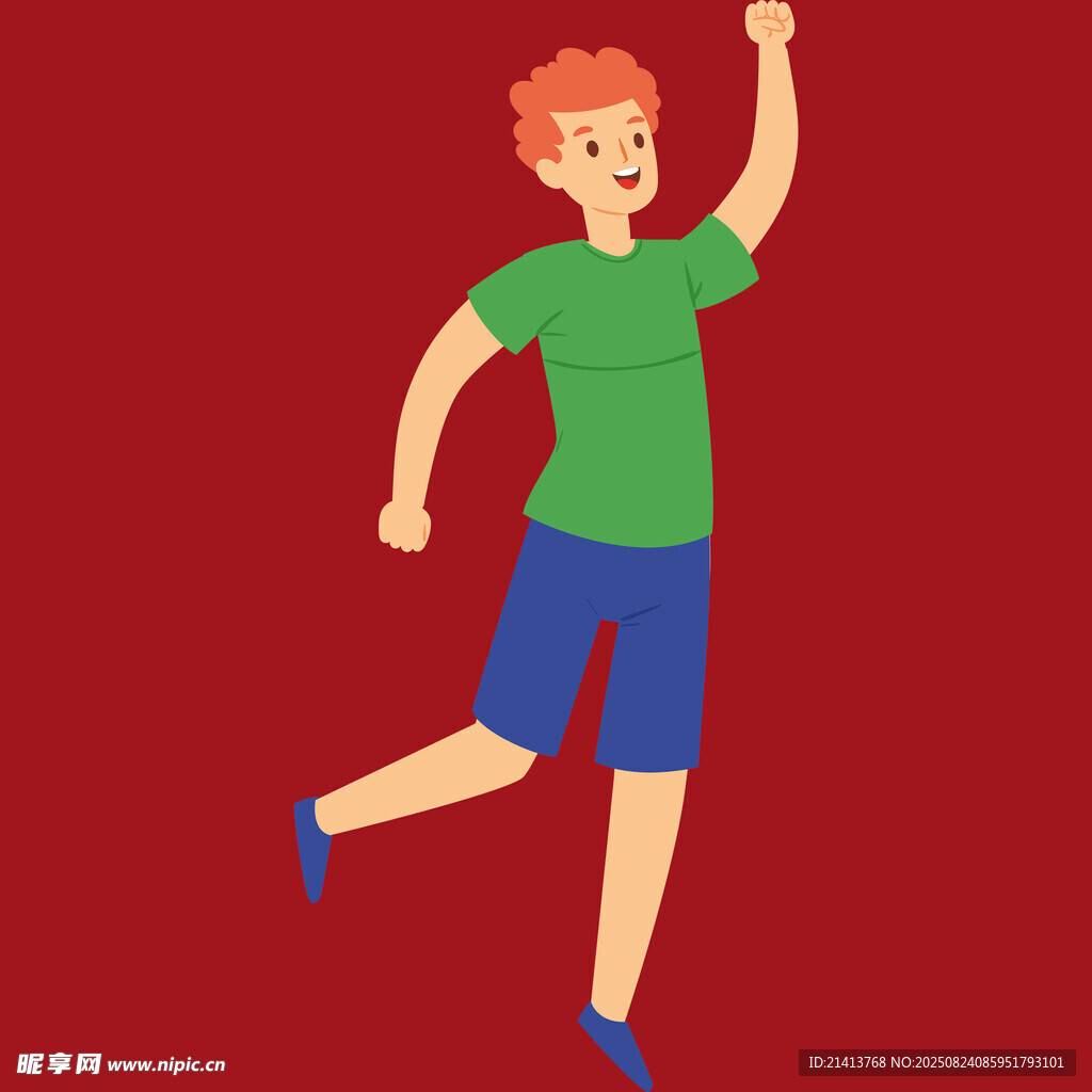 跳跃的活力少年