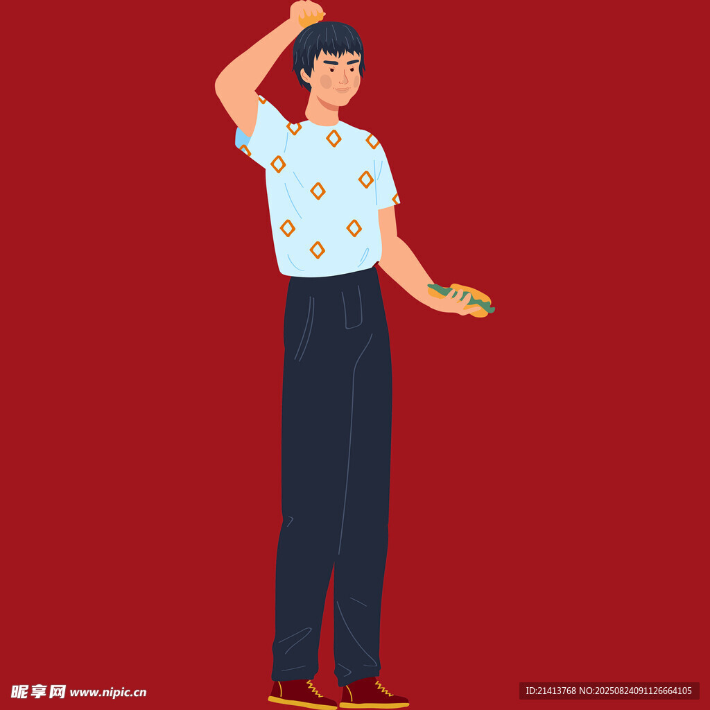 敬礼的男士