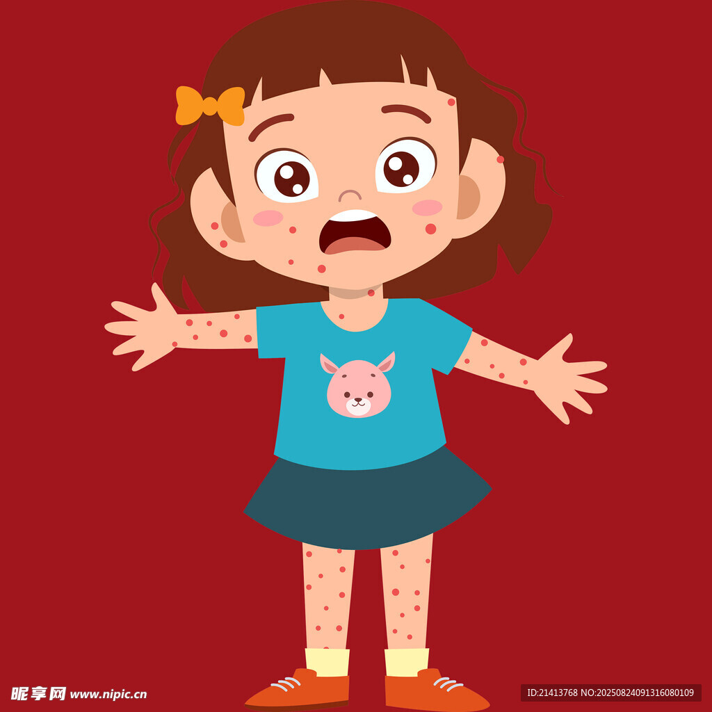 惊讶小女孩张开双臂