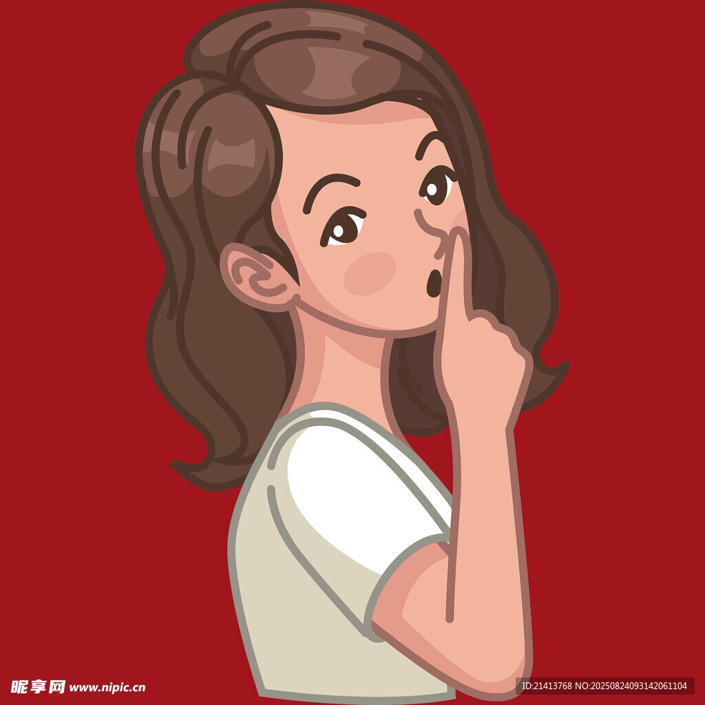 安静点的可爱女孩