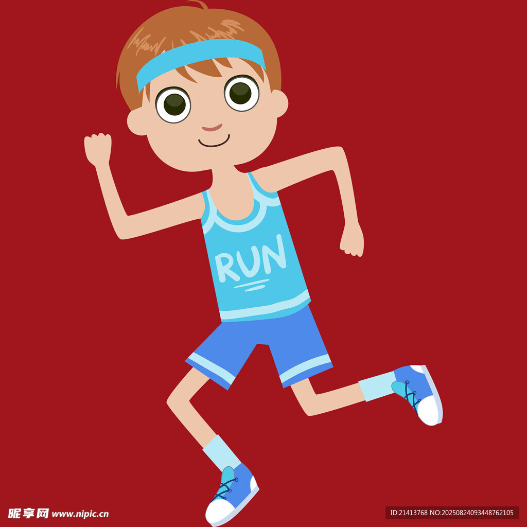 奔跑的活力少年