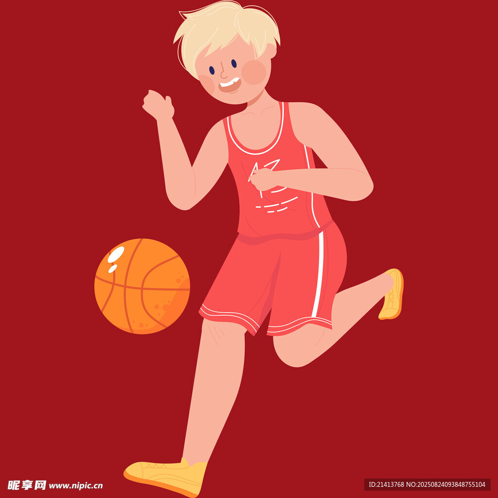 奔跑的篮球少年