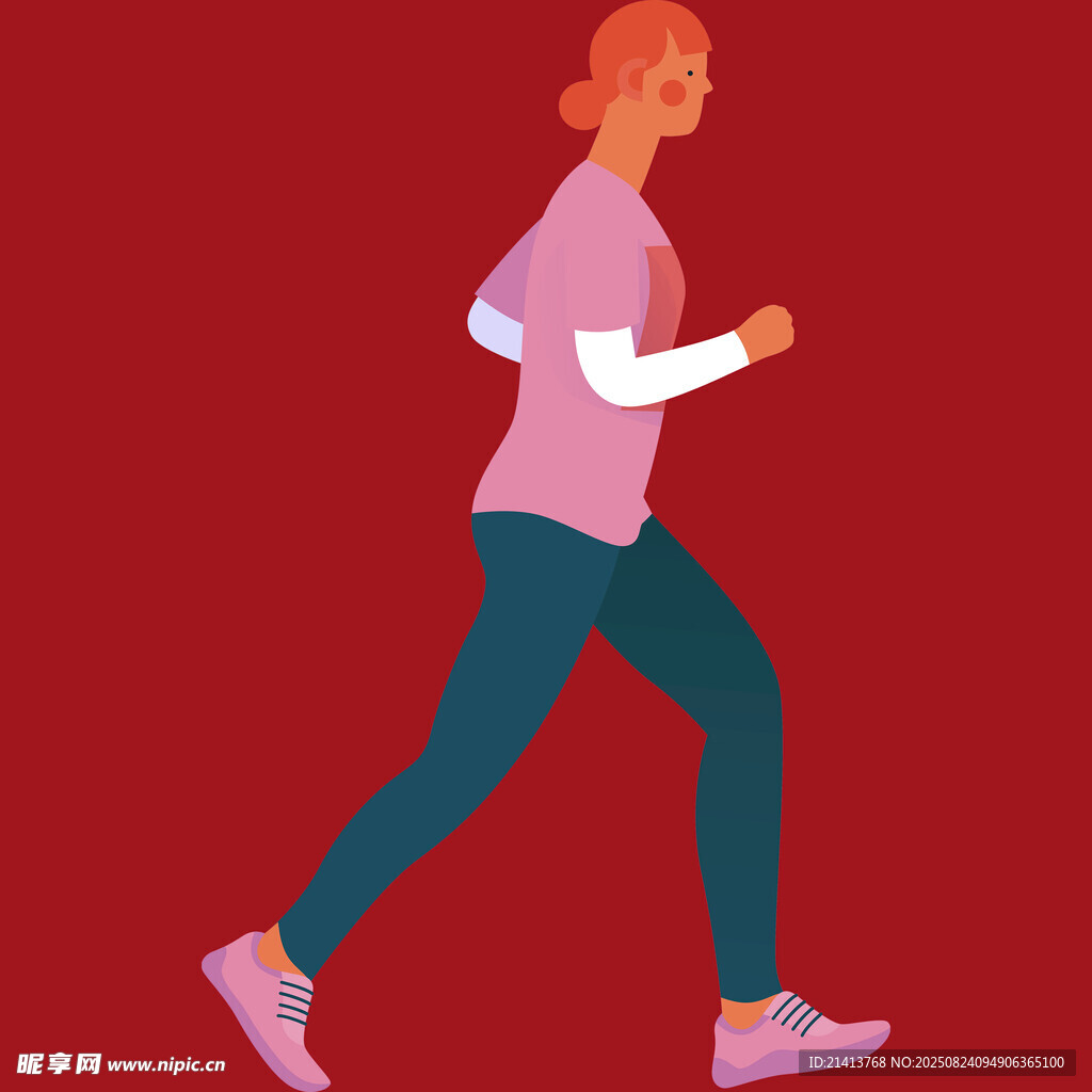 跑步的活力女性