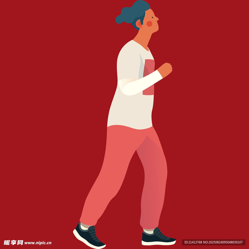 行走的活力人物