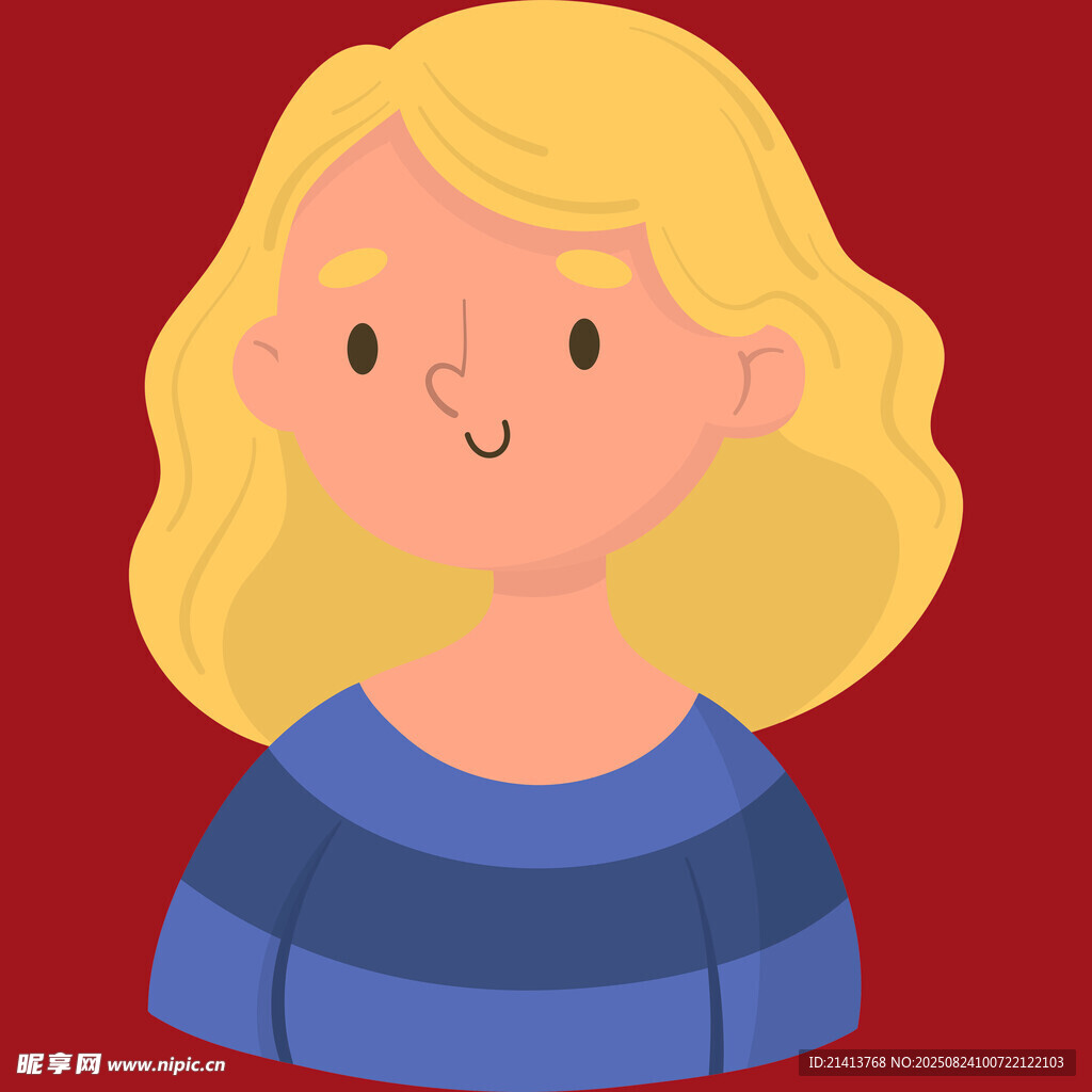 金发女子卡通头像