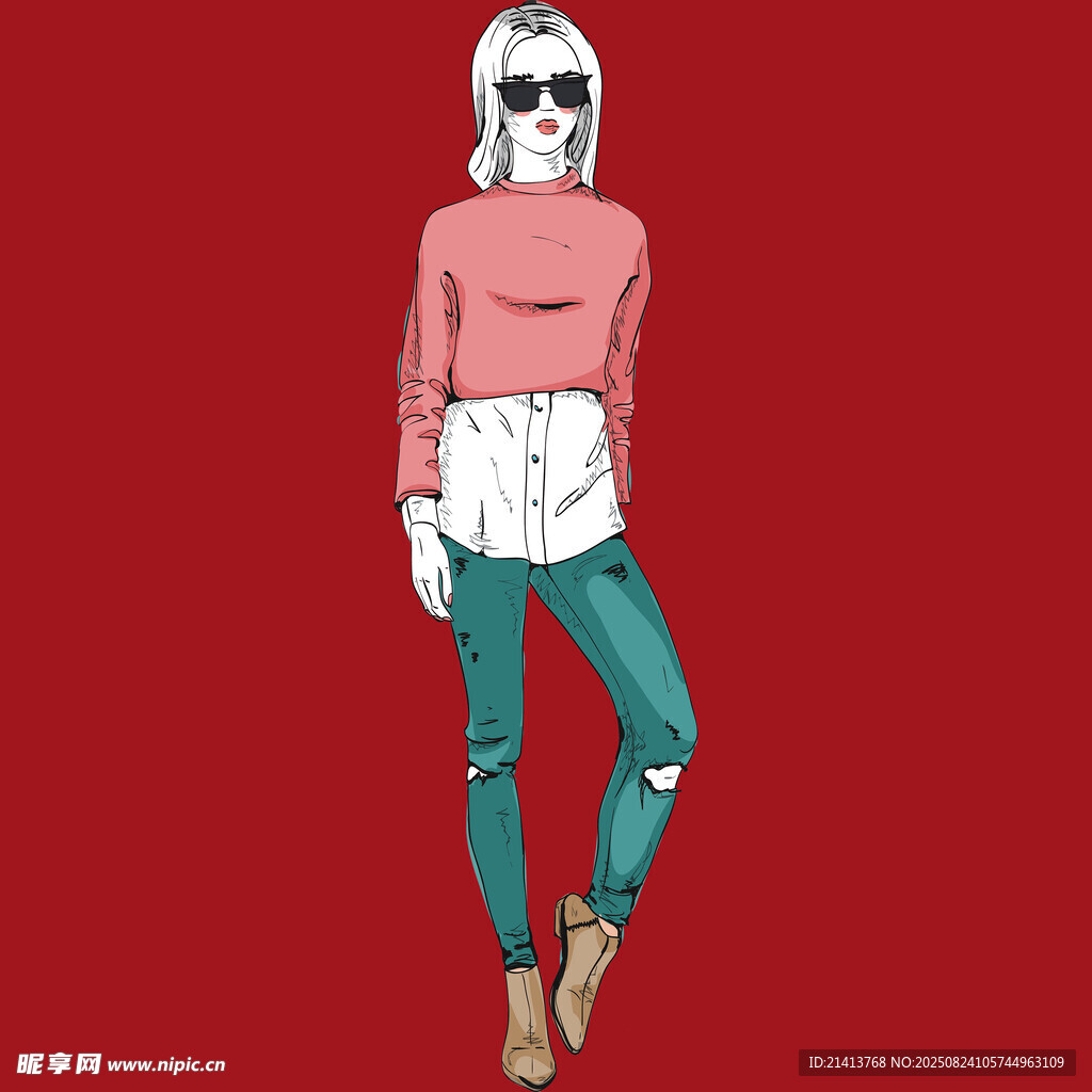 时尚穿搭女性形象展示