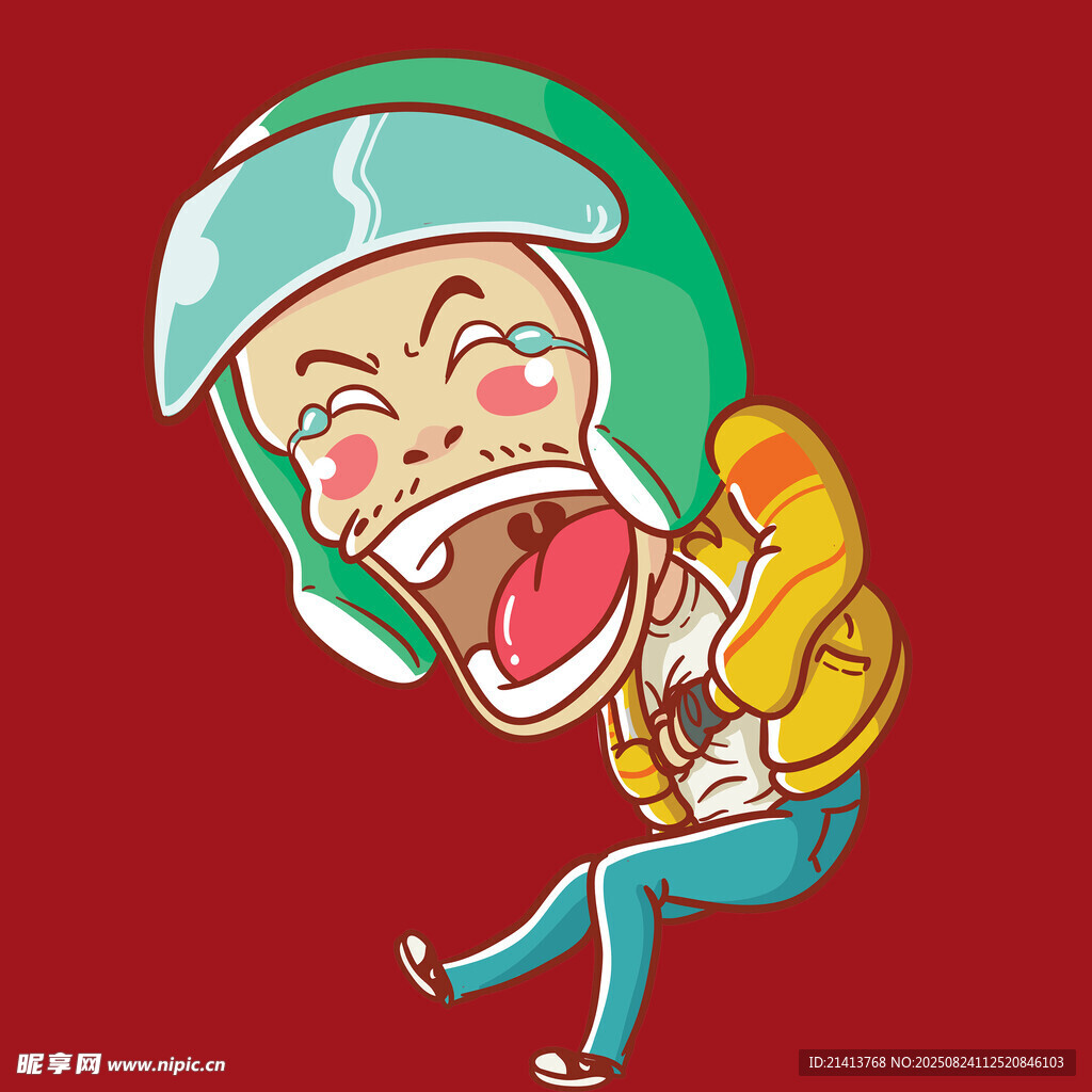 弹吉他的欢乐卡通人物