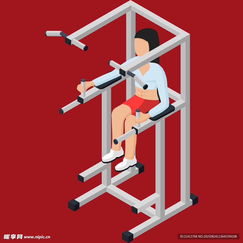 男子使用健身器械锻炼