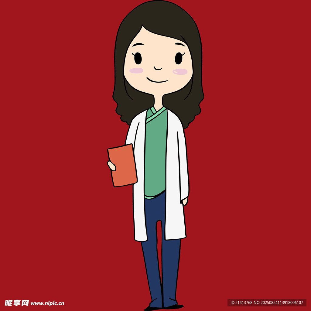 女医生形象插画