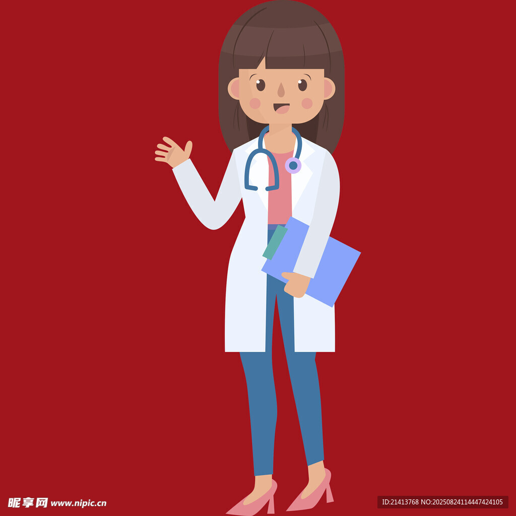 女医生展示姿态