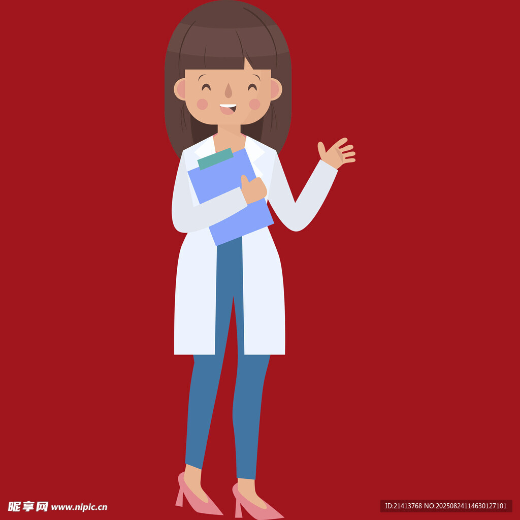 女医生展示姿态