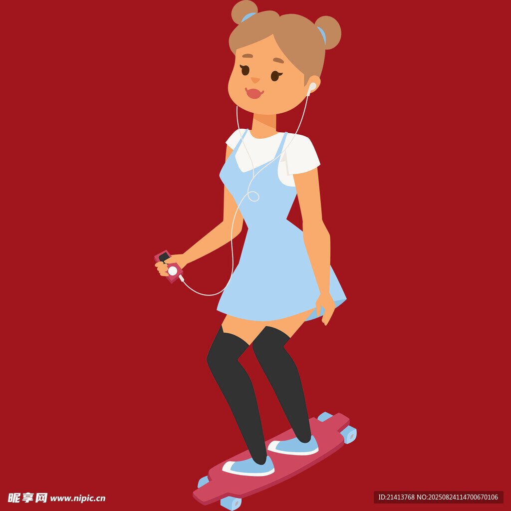 女孩玩悬浮滑板