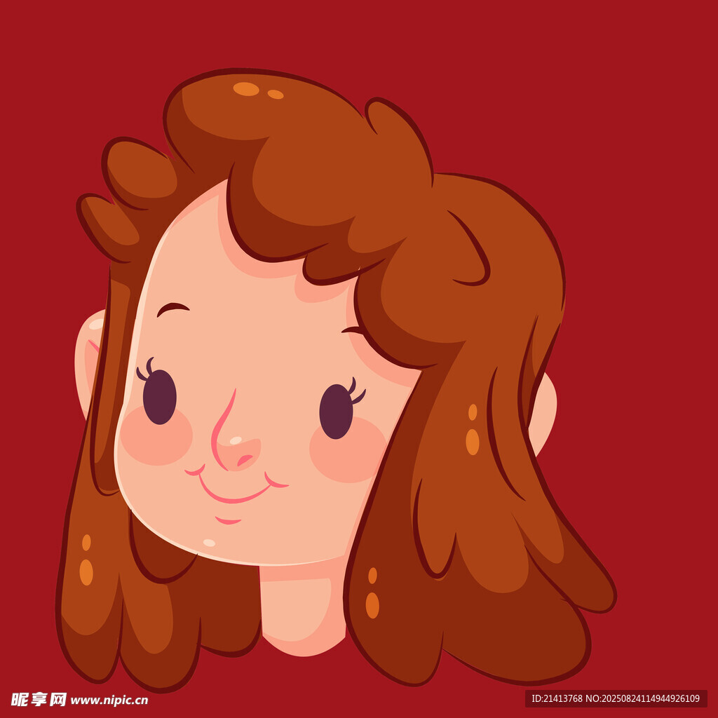 红发可爱女孩头像