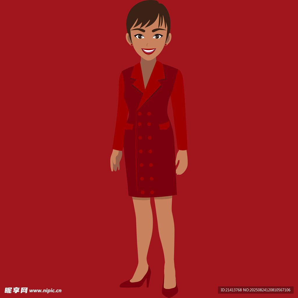 红衣职业女性形象
