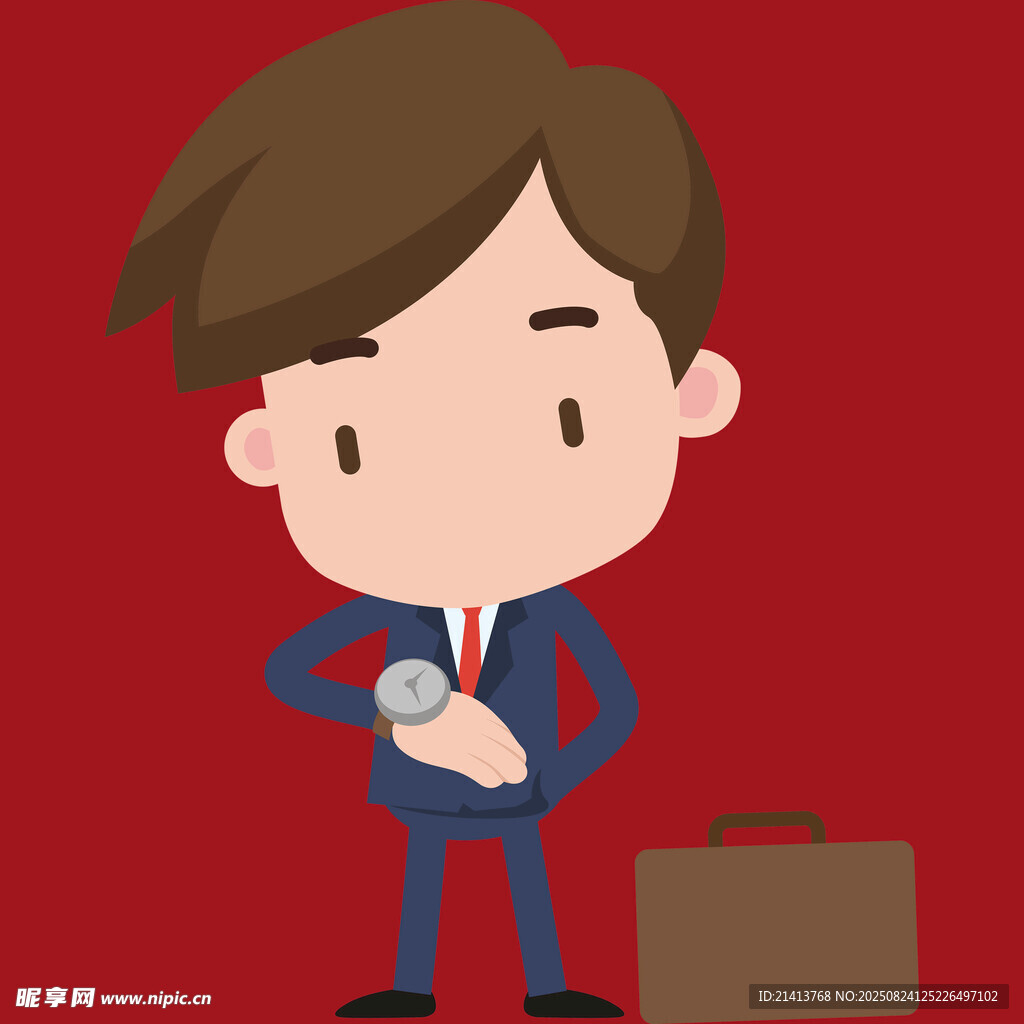 商务男士准备出发