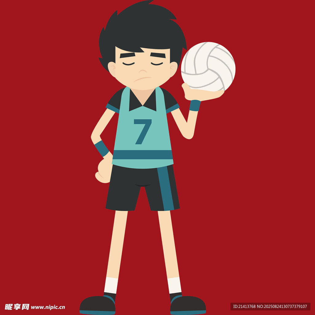 排球少年 手握排球展风采