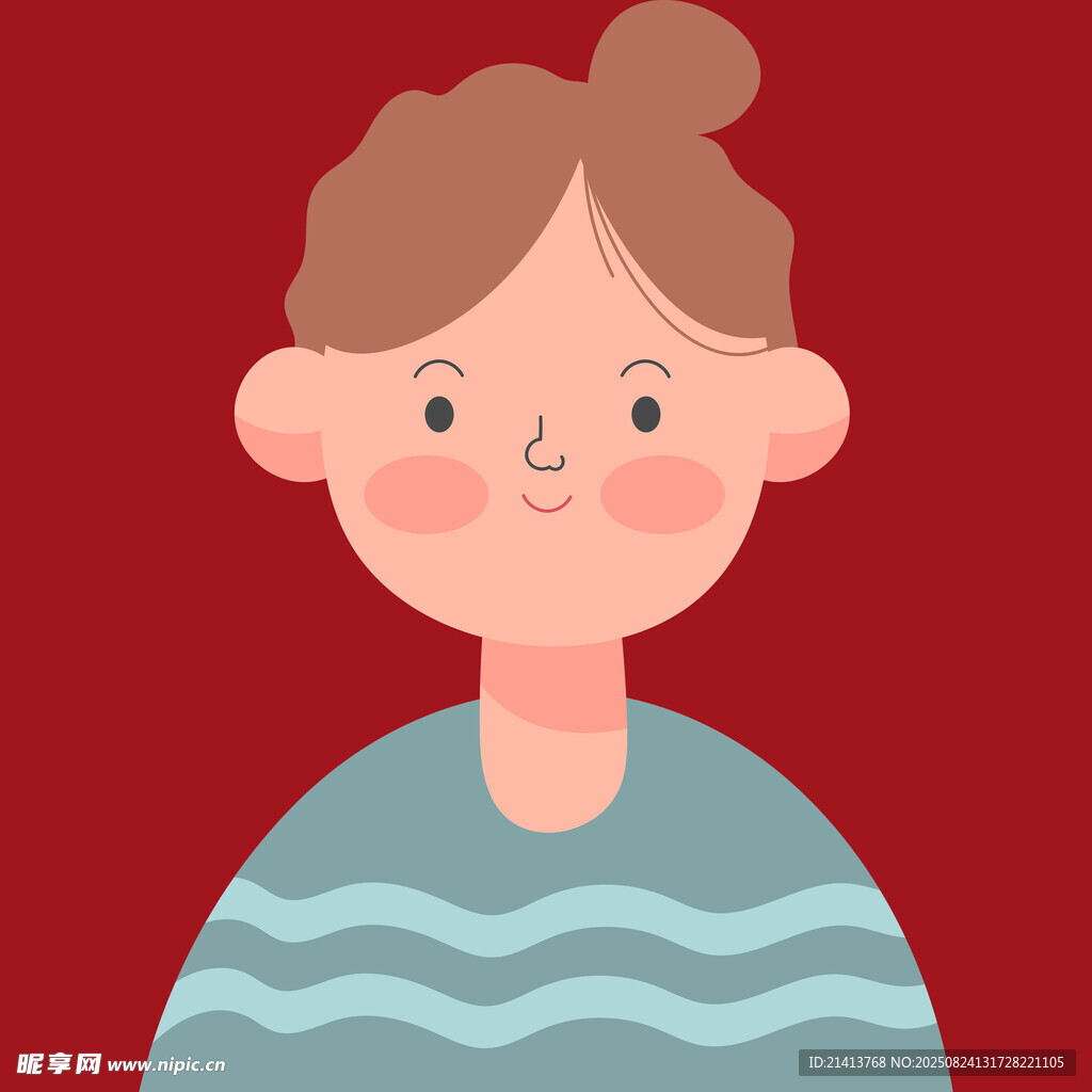 扎丸子头的可爱女孩